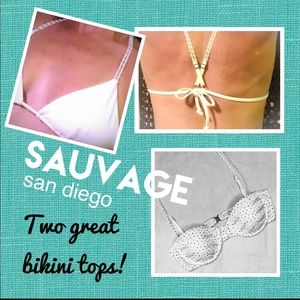 SOLD size Small to Medium Sauvage CA Bikini tops